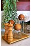 3-Piece Wooden Ball Lid 1300/800/500 ml Decorative Glass Jar Storage Container - 3