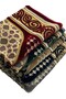 Colorful Velvet Prayer Rug Set - 400 Gr, 5 Pieces
