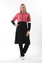 Women's Hijab Tracksuit Set Long Casual Sports Set Powder - 4