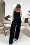 Black One Shoulder Sequined Blouse - 3