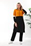 Women's Hijab Tracksuit Set Long Casual Sports Set Mustard - 6