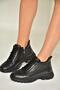 T 555130203   Black Genuine Leather Comfort Orthopedic Sole Women's Boots - 3