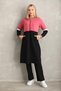 Women's Hijab Tracksuit Set Long Casual Sports Set Powder