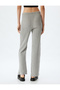 Loose Leg Trousers High Waist Lace-Up Wrinkled Comfortable Fit - 4