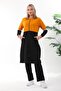 Women's Hijab Tracksuit Set Long Casual Sports Set Mustard - 4
