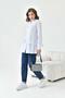 Women's Mesh Cotton Shirt Set Ecru 30769 - 5