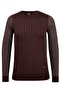 Men's Crew Neck Knitwear Burgundy Sweater Patterned Steel Knit Classic Fit - 5010C