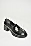 T 820145308   Black Patent Leather Thick Heeled Women's Shoes - 6