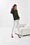 Women's Poplin Fabric Detailed Cardigan Khaki 20526 - 4