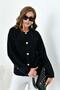 Women's Gold Button Detailed Cardigan Black 20700 - 5