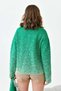 Women's Zipper Detailed Cardigan Green 20870 - 7