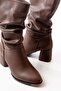 Rs-2430 Brown Heeled Gusseted Daily Women's Boots - 5