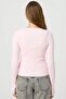 Powder Button Long Sleeve Ribbed Knit Cardigan Mg2177 - 4