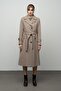 Mink 3028 - Men's Cashmere Coat, Square Patterned Collar - 3
