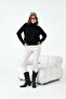 Women's Brass Knit Turtleneck Sweater Black 20909