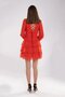 1524 Tulle Sleeve Waist Cross Buckle Short Chiffon Dress - 5