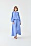 Women's Gathered Skirt Suit Blue 30706 - 2