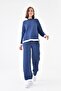 Women's Stripe Detailed Double Suit Indigo 20631 - 4