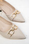 Beige Women's Classic Heeled Shoes 19546 - 2