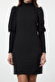 Black Fitted/Fitted Mini Stretch Knitted Dress Twoaw25El00357 - 4