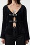 Black Closure Furry Knitwear Cardigan Twoaw25Hi00112 - 4