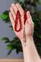 Color of Passion Turkish Flag Tassel Fire Amber Prayer Beads - 3