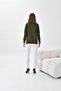 Women's Poplin Fabric Detailed Cardigan Khaki 20526 - 6