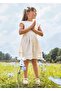 Summer Girl Striped Dress - Ecru