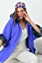 Garmi Fur Detailed Poncho Purple - 4