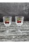 2 Li Crystal Glass Coffee Water Cup Cherry Glass Cherry 75ml - 2