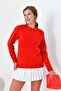 Women's Bead Embroidered Sweater Red 20741 - 3