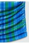 Desenli drape bluz - 6