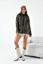Women's Foil Print Detailed Sweater Black 20924 - 5