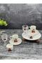 Porcelain Cherry Cup Set for 2 People and 2 item(s) Porcelain Cherry Turkish Delight Bowls and 2 Glass Cups - 3