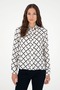 Navy Blue Long Sleeve Women's Shirt - Eliffu Butikhome - 3