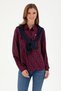 Claret Red Long Sleeve Women's Shirt - Elifsu Butikhome