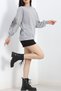 Sleeve Printed Two Thread Sweat Gray - 12437.1567 - 4