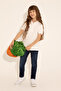 Girl's Ecru Polo Neck Basic T-Shirt 50288501 -Vr019 - 2