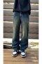 Retro baggy jean with green wash