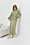 Women's Gathered Jacket and Skirt Suit Çağla 30725 - 6