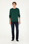 Men's Slim Fit Crew Neck Green Basic Sweater 50288888-Vr054 - 4