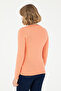 Women's Salmon V-Neck Basic Sweater 50288997-Vr047 - 5