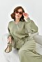 Women's Gathered Jacket and Skirt Suit Çağla 30725 - 2