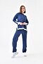 Women's Stripe Detailed Double Suit Indigo 20631 - 5
