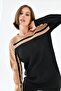 Ftz Women's Striped Double Suit Black 20658 - 6