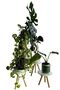 White 3-Piece Wooden Flower Pot Flower Stand with Raw Legs Decorative Side Table Nesting Set 25 cm Diameter for Home - 7