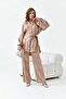Women's Jacquard Suit Beige 30877 - 4