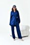 Women's Comfortable Fit Jacquard Suit Navy Blue 30877 - 6