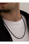 Men's Steel Necklace - 3mm Medium Thickness Round King Black • for Lover • for Spouse • for Father Chain - 2