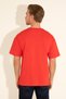 Men's Comfort Fit Crew Neck Red T-Shirt 50289221-Vr030 - 6